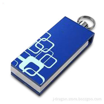 Swivel USB Flash Drive with 1 to 32GB Storage, Supports Data Encryption and 4-color Logo Imprint